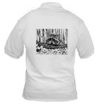 Raccoon Pen and Ink Golf Shirt by NANCE